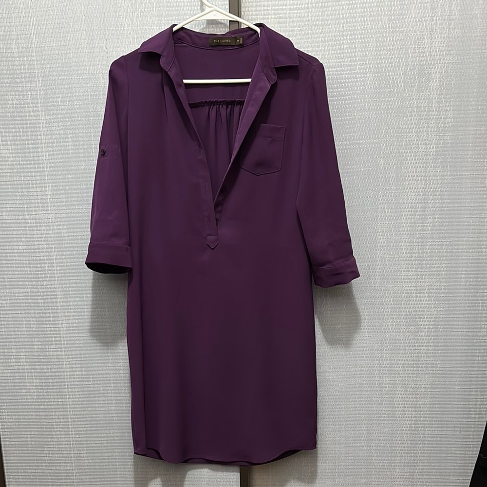 Purple Button-Up Dress